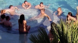 Couples Surround Each Other In The Hot Tub For Steamy Foreplay