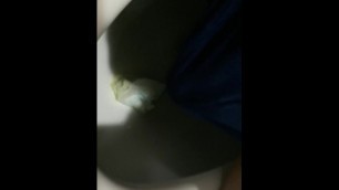 Korean Teen Pees on his Underwear (panties)
