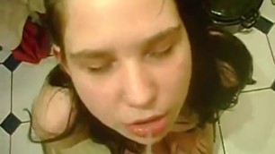 Old Clip of Slutty 19 Year old Drinking a Lot of Piss (low Res but Amazing)