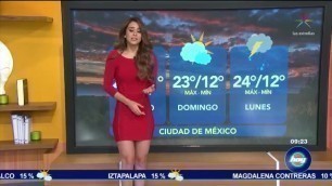 Yanet García Dando El Clima En Sexy Minivestido HD