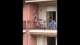 Hot Daddy Jerking at the Balcony