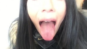 Blue Eyes Girl Uvula and Tongue