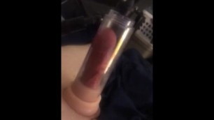 Pumping and Masturbating to Cumshot