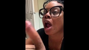 Ebony MILF Gets Room to Suck my Dick all Night