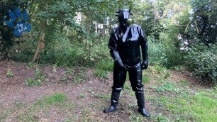 Rubber-Pup-Drone Pawing off Outdoors