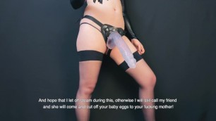 ASMR BDSM Femdom Strapon Mistress in a Rage Berates her Slave 4K (Eng Sub)