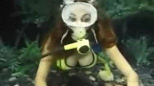 Beautiful Scuba Woman's Bubbles