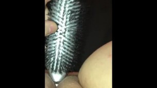 Virgin BBW Fucks her Hairbrush