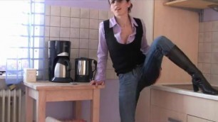 Jeans Wetting in Kitchen