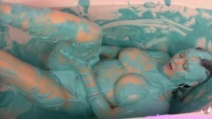 White and Blue Goo