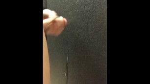 Cumming on Bathroom Stall at Work