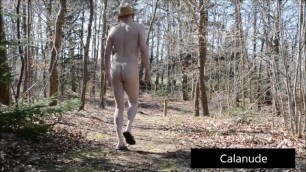 Nudist Walks in the Woods. it's Spring 2018. first Hot Day that Year