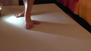 Barefoot Cockcrush with Cruel Sexy Feet and Cumshot