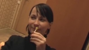 Lollipops in Mouth and Pussy
