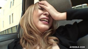 Japanese amateur brunette&comma; Nao is masturbating in the car&comma; uncensored